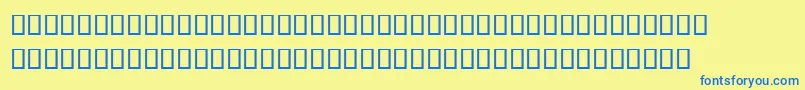 TonnerreВ® Font – Blue Fonts on Yellow Background