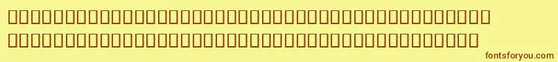TonnerreВ® Font – Brown Fonts on Yellow Background