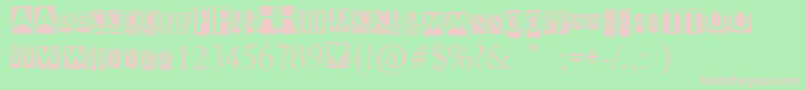 DzrInscription Font – Pink Fonts on Green Background