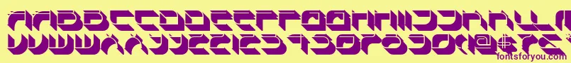 Sponn Font – Purple Fonts on Yellow Background