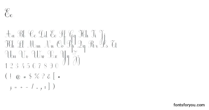 Шрифт Ec – алфавит, цифры, специальные символы
