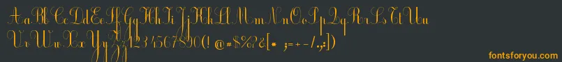 Ec Font – Orange Fonts on Black Background