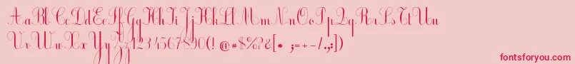 Ec Font – Red Fonts on Pink Background