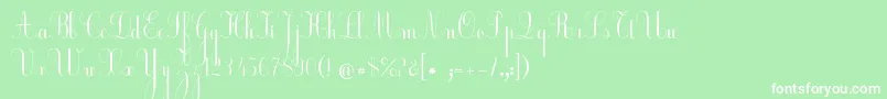 フォントEc – 緑の背景に白い文字