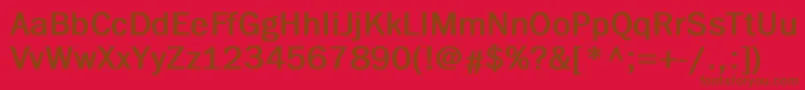 Police BenjaminGothicBold – polices brunes sur fond rouge