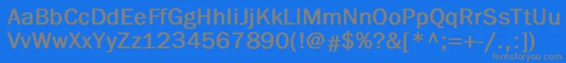 BenjaminGothicBold-Schriftart – Graue Schriften auf blauem Hintergrund
