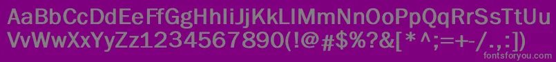 BenjaminGothicBold Font – Gray Fonts on Purple Background