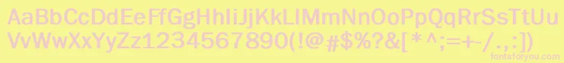 BenjaminGothicBold Font – Pink Fonts on Yellow Background