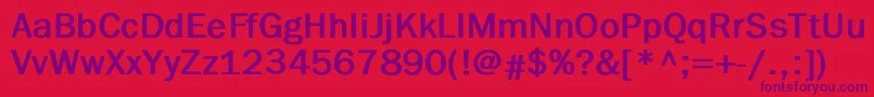 フォントBenjaminGothicBold – 赤い背景に紫のフォント