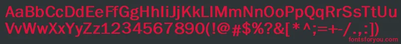 BenjaminGothicBold Font – Red Fonts on Black Background