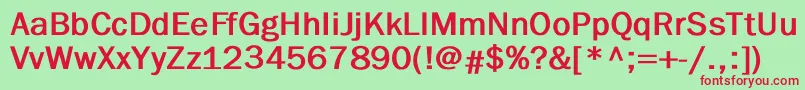 BenjaminGothicBold Font – Red Fonts on Green Background