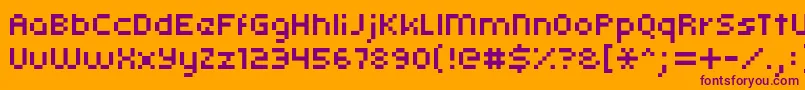 Kroeger0555 Font – Purple Fonts on Orange Background