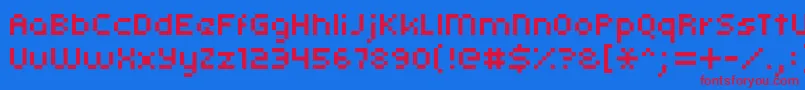 フォントKroeger0555 – 赤い文字の青い背景