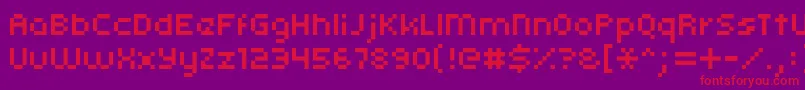 Kroeger0555 Font – Red Fonts on Purple Background