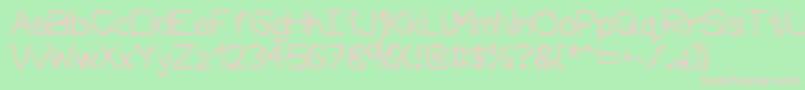 Tairo Font – Pink Fonts on Green Background