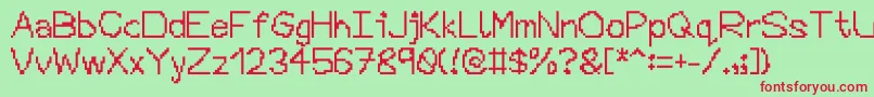 Tairo Font – Red Fonts on Green Background