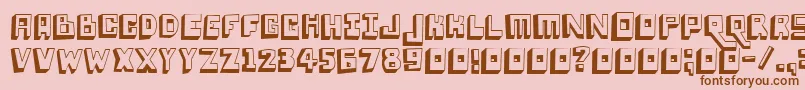 Loweryauto Font – Brown Fonts on Pink Background