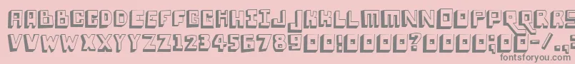 Loweryauto Font – Gray Fonts on Pink Background