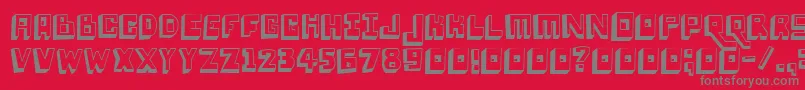 Loweryauto Font – Gray Fonts on Red Background