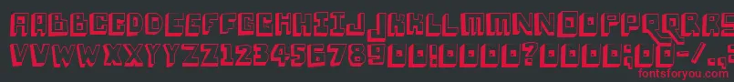 Loweryauto Font – Red Fonts on Black Background