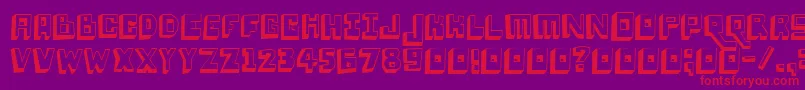 Loweryauto Font – Red Fonts on Purple Background