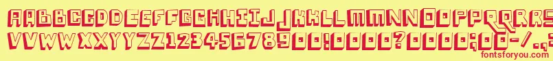 Loweryauto Font – Red Fonts on Yellow Background