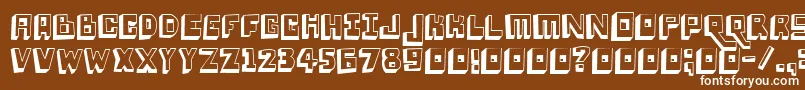 フォントLoweryauto – 茶色の背景に白い文字
