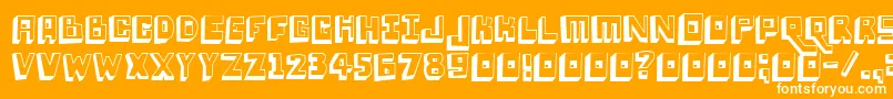 Loweryauto Font – White Fonts on Orange Background