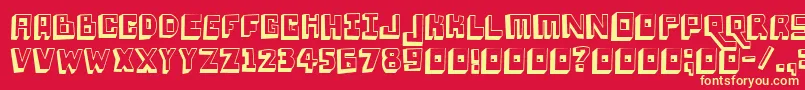 Loweryauto Font – Yellow Fonts on Red Background