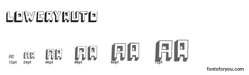 Loweryauto Font Sizes