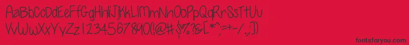 Soposh Font – Black Fonts on Red Background