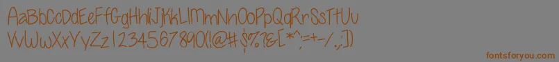 Soposh Font – Brown Fonts on Gray Background