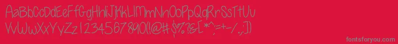 Soposh Font – Gray Fonts on Red Background