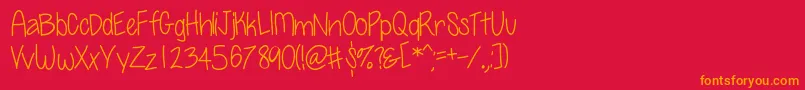 Soposh Font – Orange Fonts on Red Background