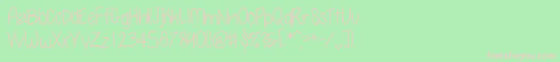 Soposh Font – Pink Fonts on Green Background