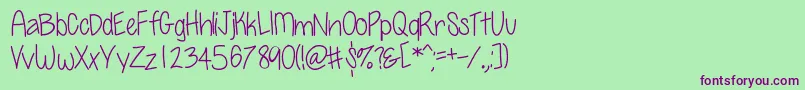 Soposh Font – Purple Fonts on Green Background