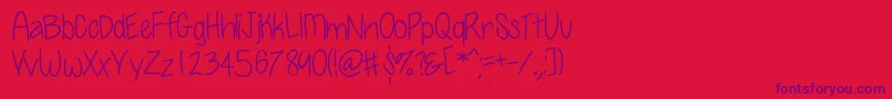 Soposh Font – Purple Fonts on Red Background