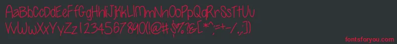 Soposh Font – Red Fonts on Black Background