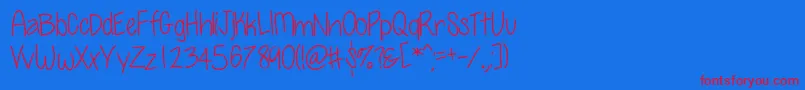 Soposh Font – Red Fonts on Blue Background