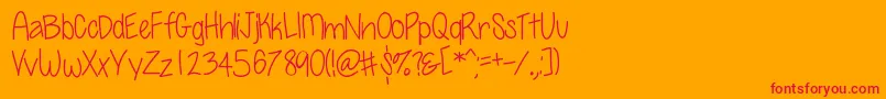 Soposh Font – Red Fonts on Orange Background