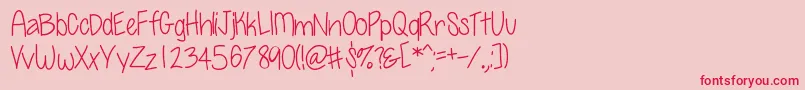 Soposh Font – Red Fonts on Pink Background