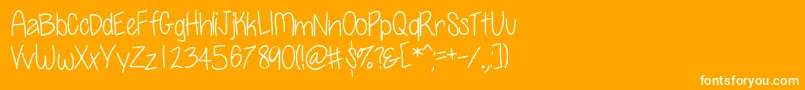 Soposh Font – White Fonts on Orange Background