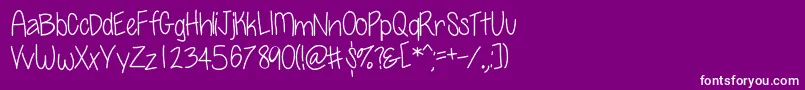More about Soposh Font Soposh Font – White Fonts on Purple Background