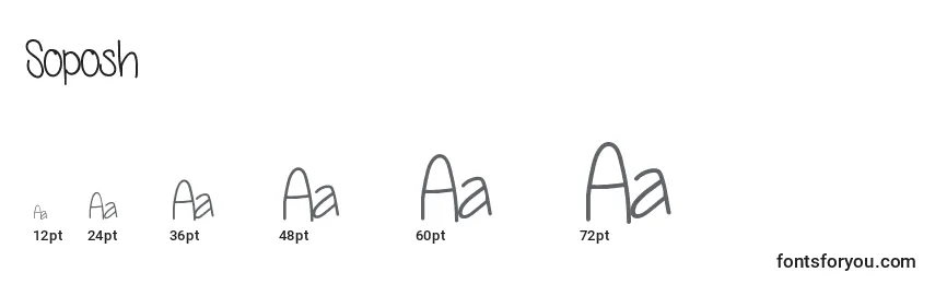 Soposh Font Sizes
