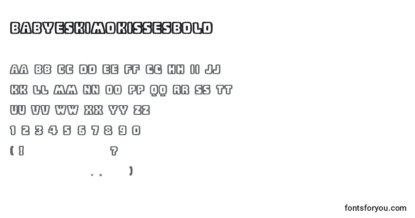 A fonte BabyEskimoKissesBold – alfabeto, números, caracteres especiais