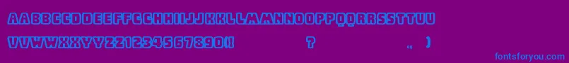 BabyEskimoKissesBold Font – Blue Fonts on Purple Background