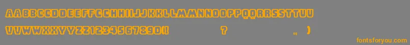 BabyEskimoKissesBold Font – Orange Fonts on Gray Background