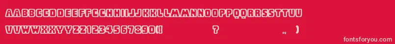 fuente BabyEskimoKissesBold – Fuentes Rosadas Sobre Fondo Rojo