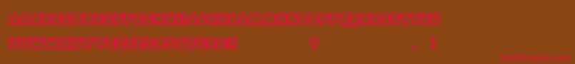 BabyEskimoKissesBold Font – Red Fonts on Brown Background