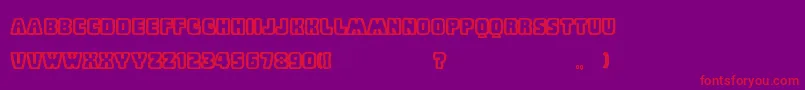 BabyEskimoKissesBold Font – Red Fonts on Purple Background